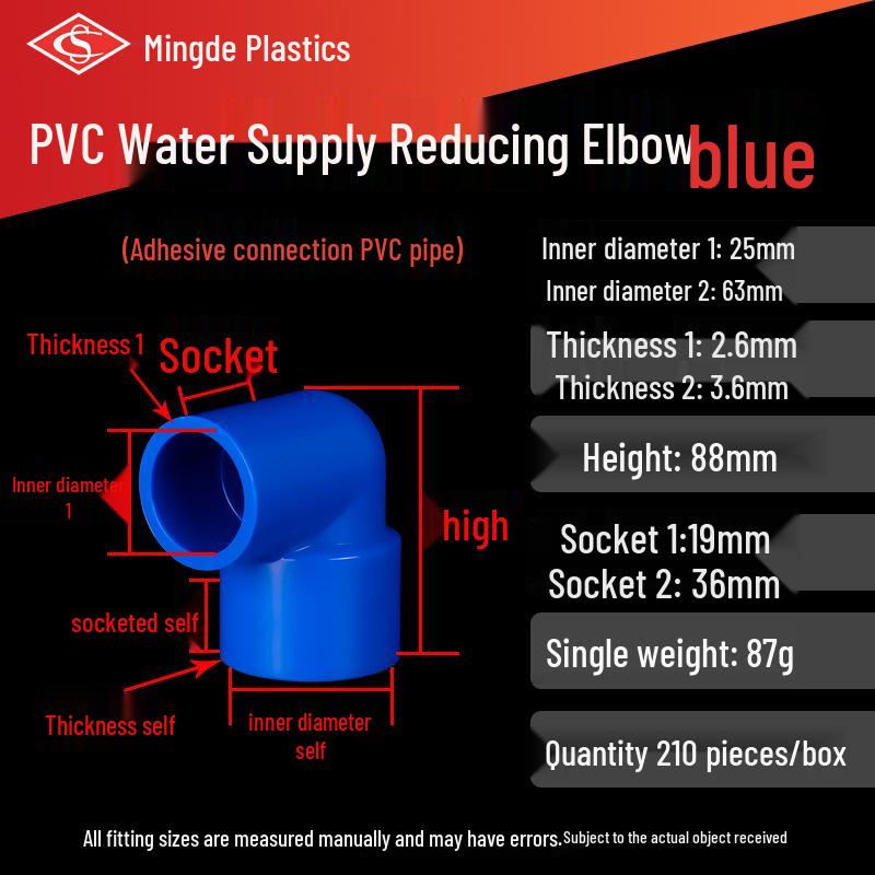 PVC 90° Reduzierbogen Wasserrohrverschraubung