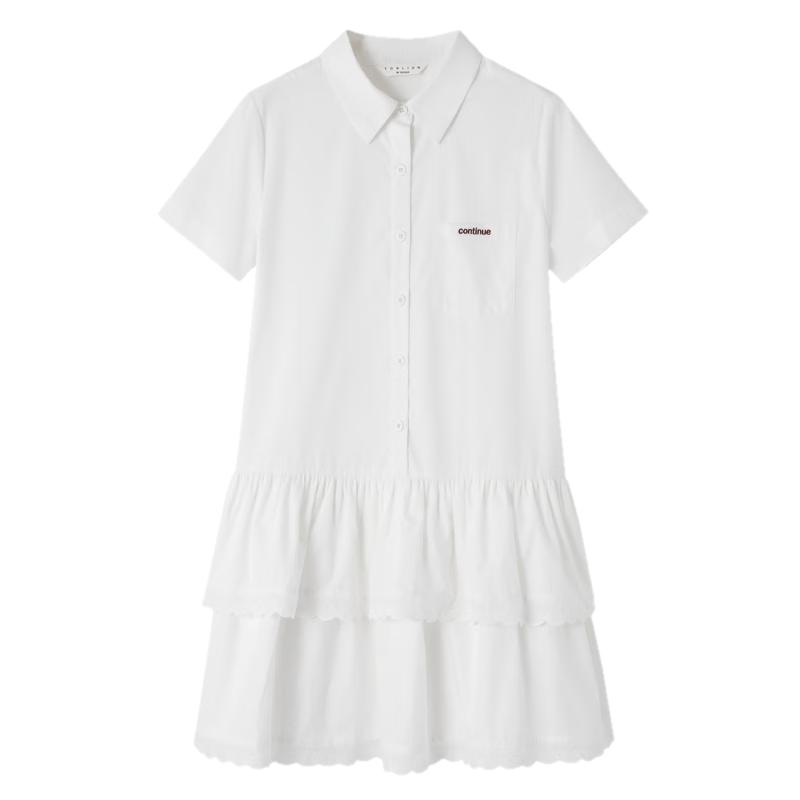 TonLion 2026 Summer Embroidered Lace A-Line Dress M