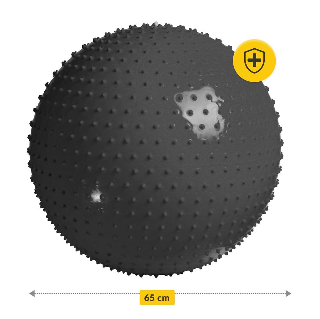 Aufblasbarer Gymnastikball 65 cm - schwarz