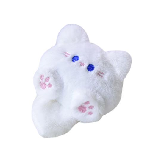 

Мультяшний брелок-підвіска у вигляді кота, мила плюшева підвіска у вигляді кошеняти, м яка пухнаста підвіска у вигляді кота, шарм для рюкзака, аксесуар для сумочки, гаманця, брелок Small білий