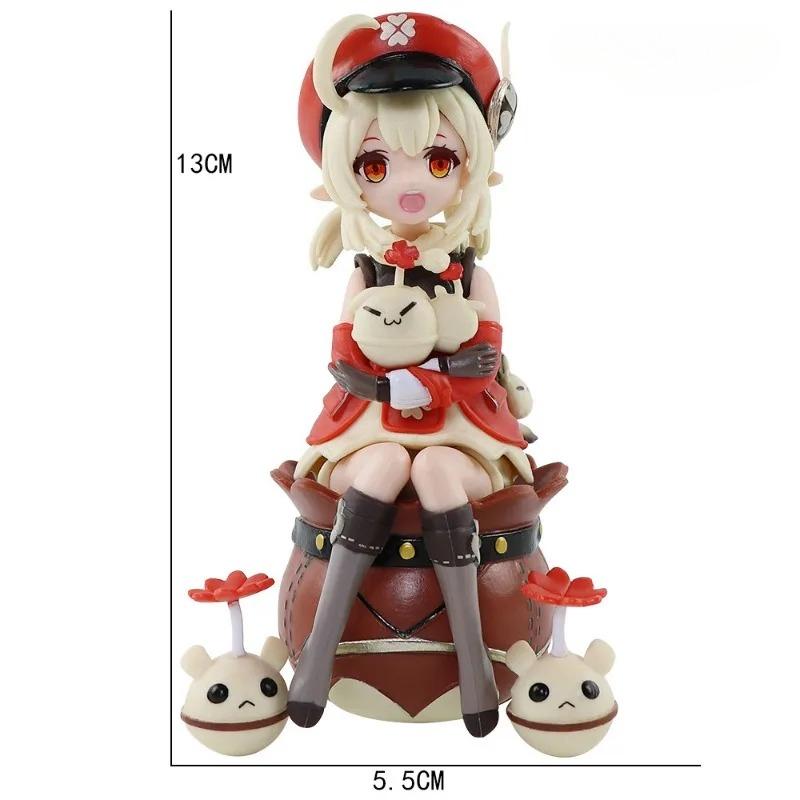 13cm Game Genshin Impact Klee Anime Figure Scale Model Desktop Ornament Collection Doll Toy Birthday Gifts