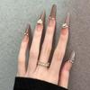 Cat's Eye Wearing Nail Pure Hand-made Nail Piece Fake Nail Wearing Nail Piece Advanced Sense Thin Dog Long