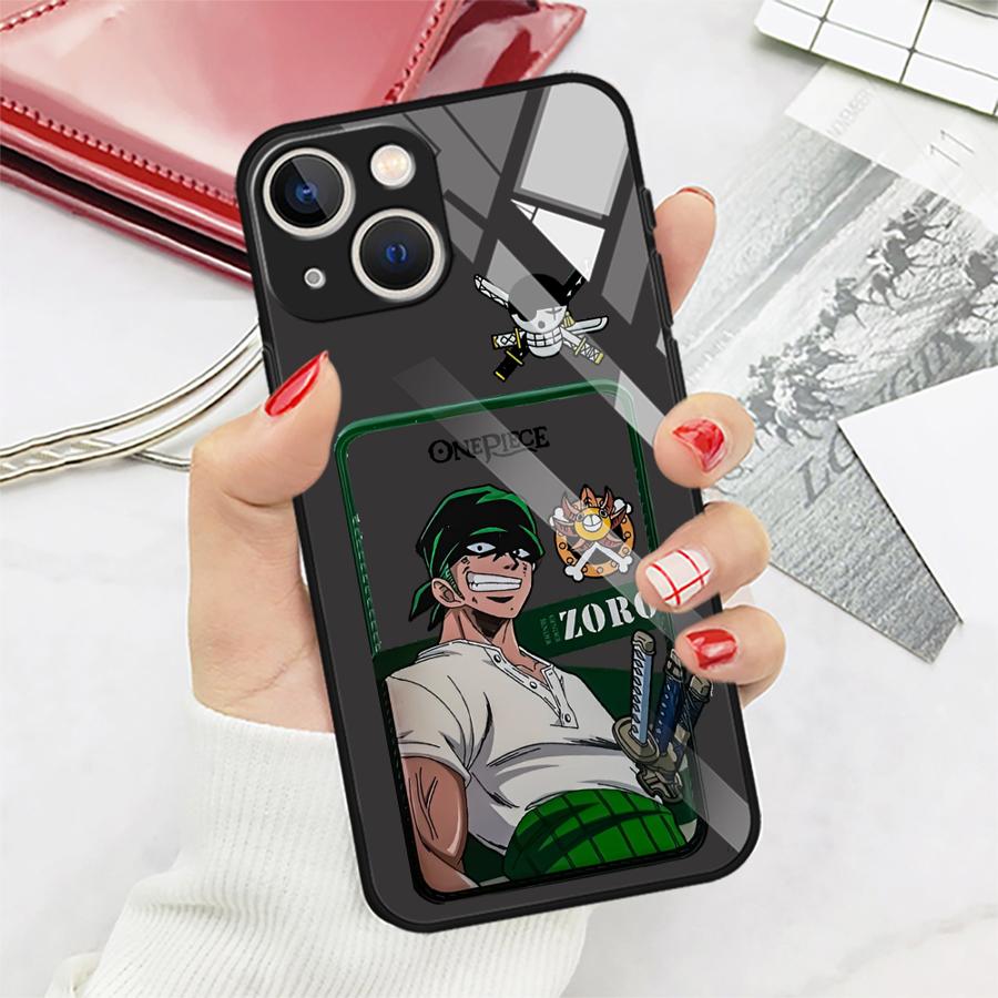 OneS P-ieceS Luffys Glass Phone Cover Case for iPhone 17 Pro Max 12 8 13 14 15 Plus 16 11 XR Air