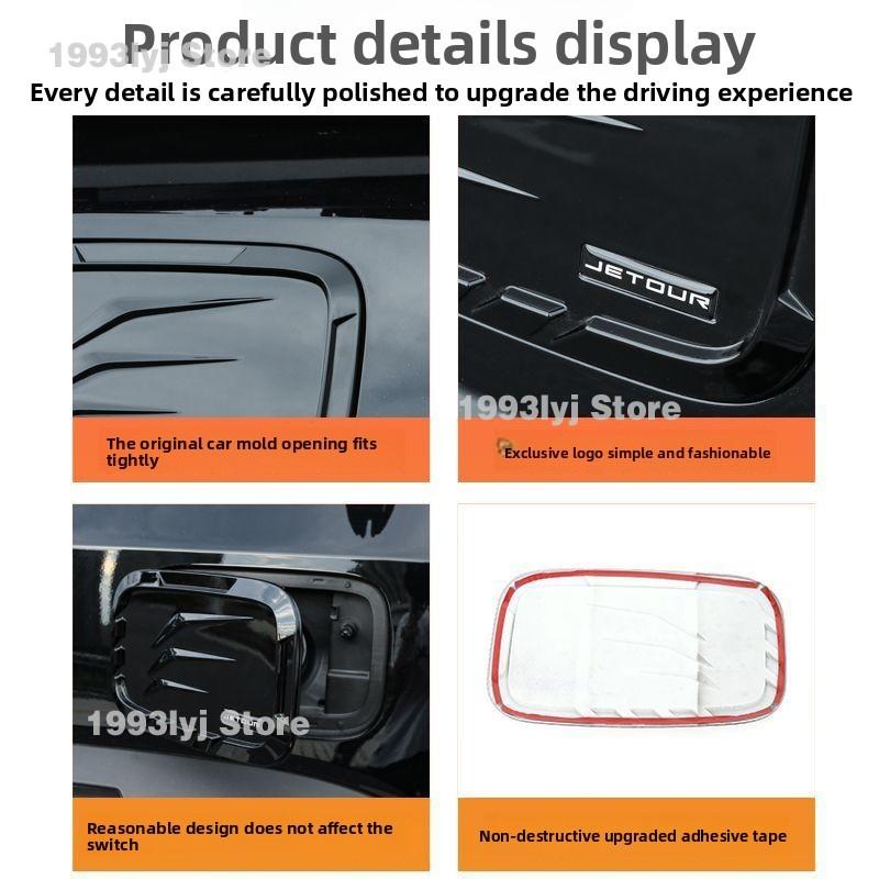 For Jetour Traveler T2 2023-2024 Car Oil Fuel Tank Cover Exterior ABS Trim Shell Stickers Decoration Styling Accessories