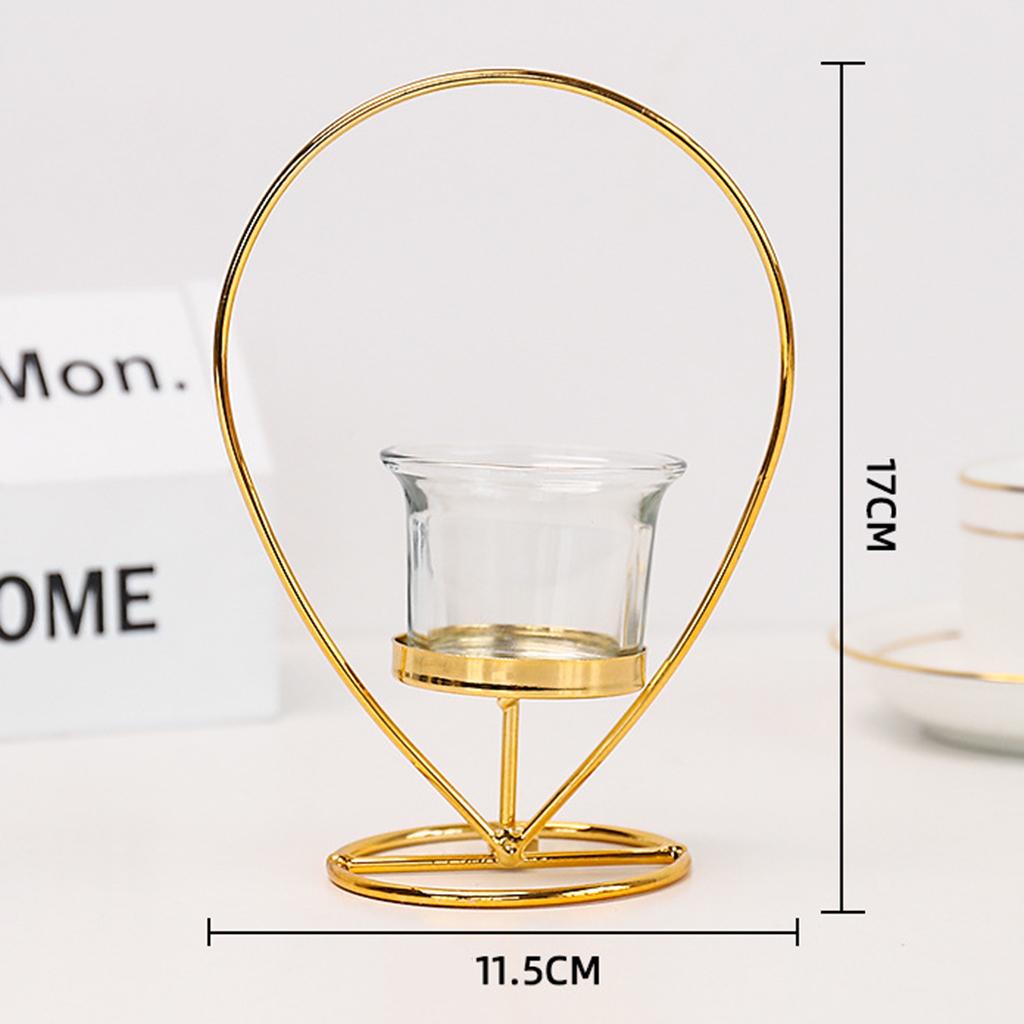 Holder Wrought Hollow Candlestick Iron Lantern for Party Home Table Decoration