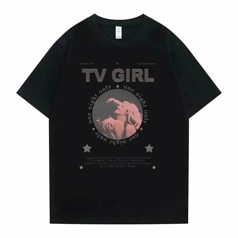 Cults TV Girl One Night Only Graphic Print Tshirt Vintage Tee Trend Unisex Women Oversized T Shirt Cotton Tops 2024 T-shirt Clothes