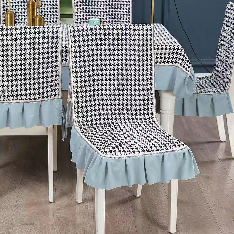Luxuriöses Esszimmer-Set mit Tischdecke & Stuhlbezügen - Modernes integriertes Design, Verdickte Polster, Maßgeschneiderte Passform
