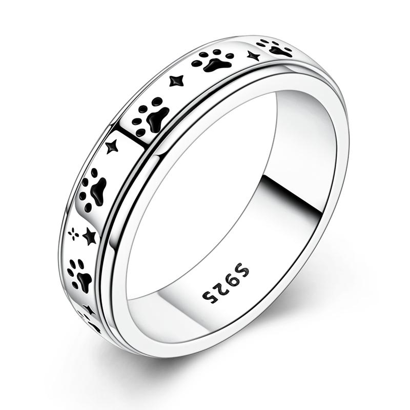 Original Design 925 Silver Blue Zircon For Ring Fit Women Wedding Wedding Wedding Engagement Silver Gift