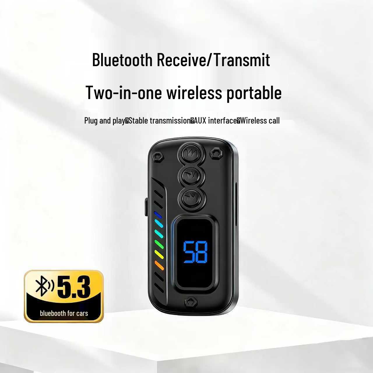 

Bluetooth 5.3 Передавач і приймач для автомобіля, телевізора, комп ютера, динаміка, мобільного телефону, навушників M-02