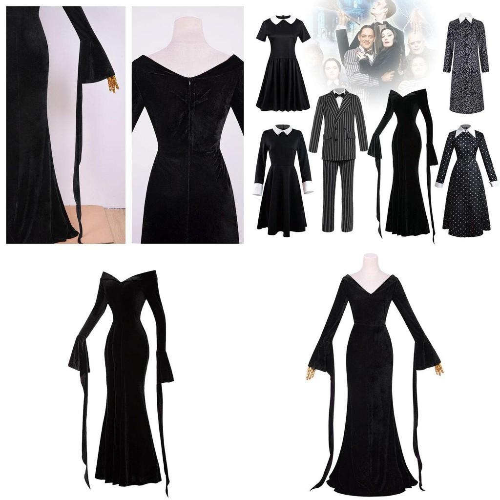Wednesday Addams Dress Onepiece Cosplay Costumes For Adults Halloween Party Must-have
