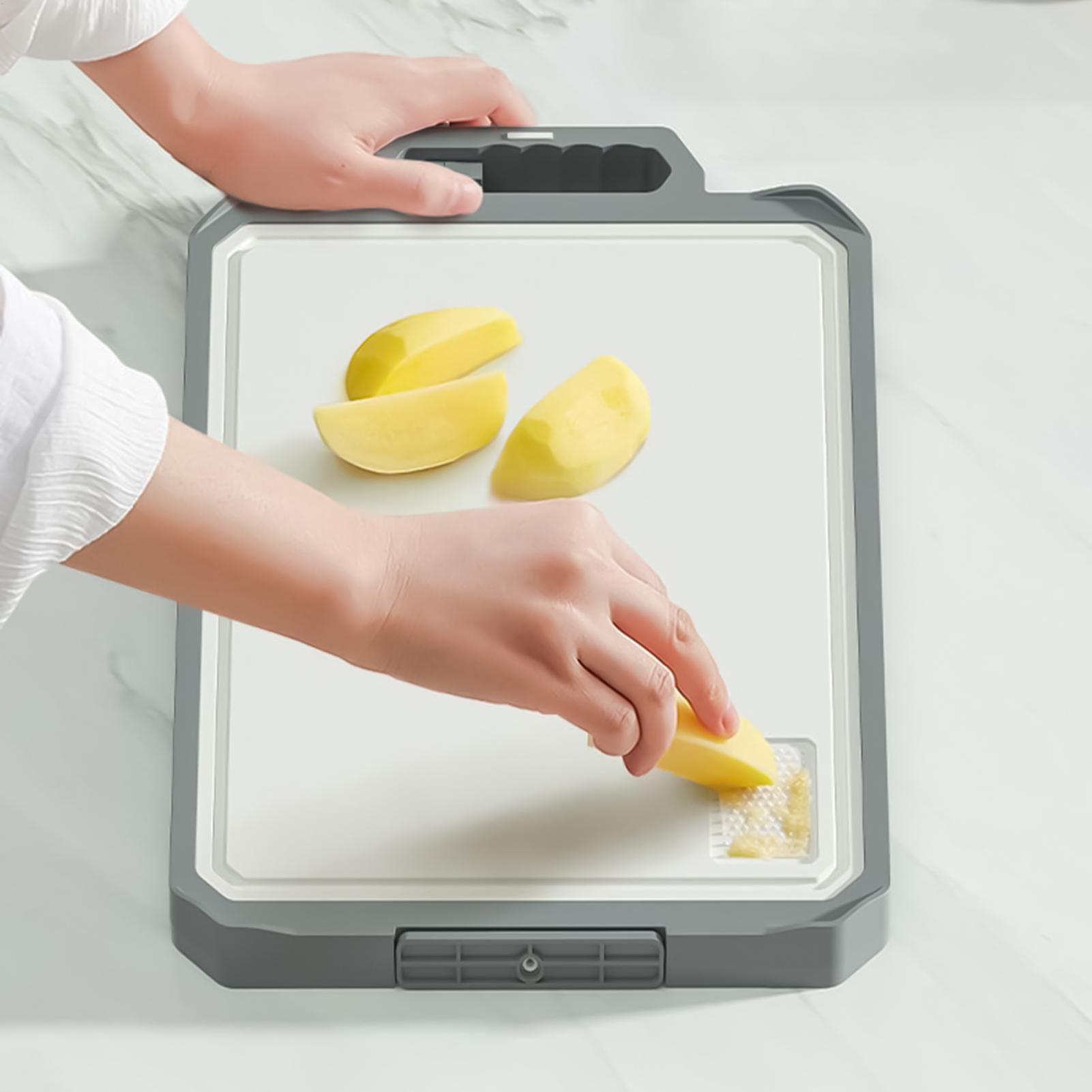 

Кухонная разделочная доска из нержавеющей стали, двусторонняя, для нарезки фруктов, кухонные аксессуары для выпечки, барбекю, подготовки овощей China Mainland