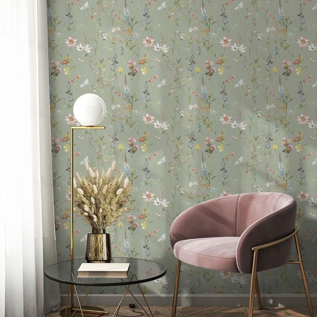 World of Wallpaper Elsie Floral Textured Wallpaper