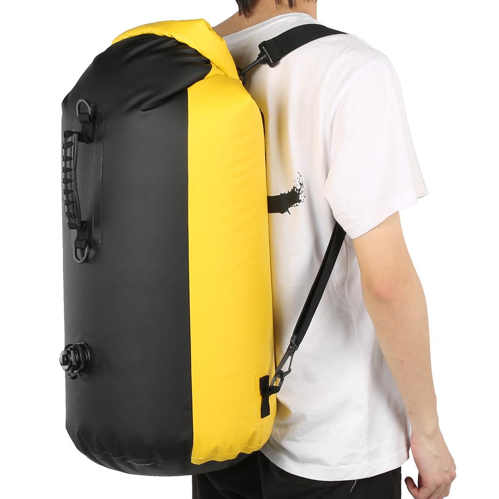 60L Outdoor Wasserdicht Leicht Schwimmen Driften Aufblasbarer Rucksack Versiegelnder Trockensack