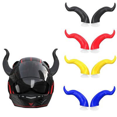 2 Stück Kunststoff Motorradhelm Hörner Selbstklebend Motorrad Fahrradhelm Ohren