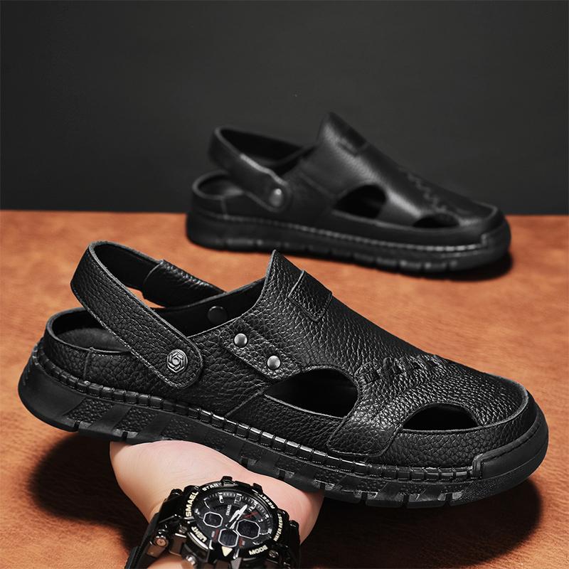 Fashion CYYTL Mens Sandals Outdoor Summer Casual Shoes Beach Walking Slides Slippers Comfort Luxury Designer Lightweight Leather Fashion