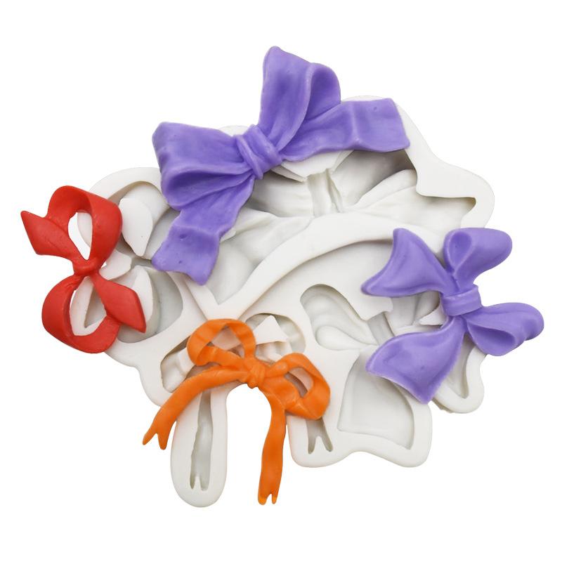 Bow Silicone Mould Wedding Fondant Cake Decorating Tools Sugarcraft Chocolate Gumpastes Mold Kitchen Baking Tools