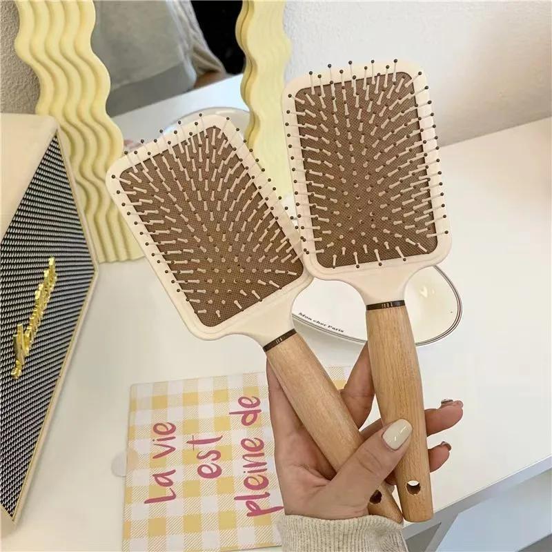 Airbag Comb Wooden Comb Scalp Massage Air Cushion Comb Fluffy Ladies Special Curly Hair Rib Comb Anti-static Modeling