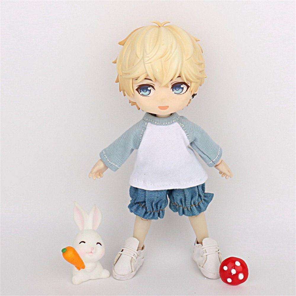 Casual Wear Doll Basic Color T-shirt Tops for 1/11 Ob11 Dolls/1/12 Bjd Dolls