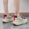 Internet Celebrity Dad Shoes Women's Versatile Platform 2025 New Autumn Heightening Little White Shoes Muffin Lace-up Casual Sports Shoes