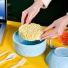 Noodle Bowl with Lid And Handles Double-Layer Insulated Microwave Ramen Bowl Set with Chopsticks Spoon