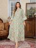 Sequined Embroidered Abaya Dress for Muslim Women