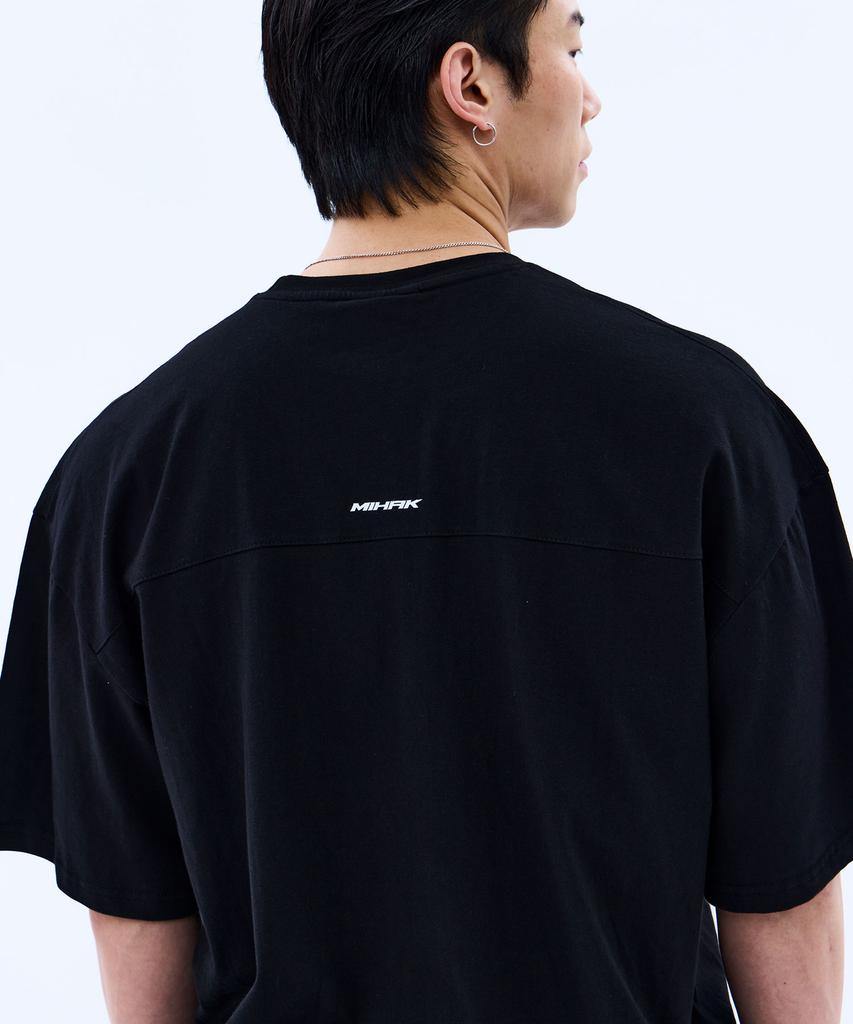Mihag Stroke Arch Logo Oversized T-Shirt (Black)