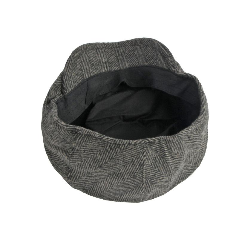 Cap Men's British Beret Spring Autumn Thin Wool Peaked Cap Forward Cap Women Peaked Cap