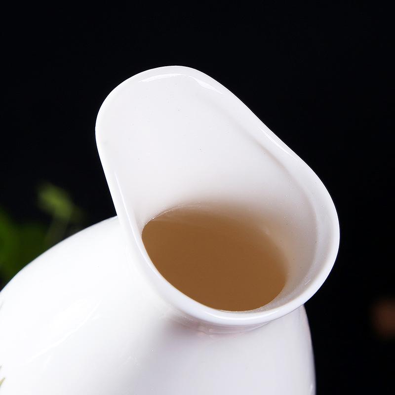 Deluxe Ceramic Wine Set: Heated Wine Pot & Six Baijiu Cups