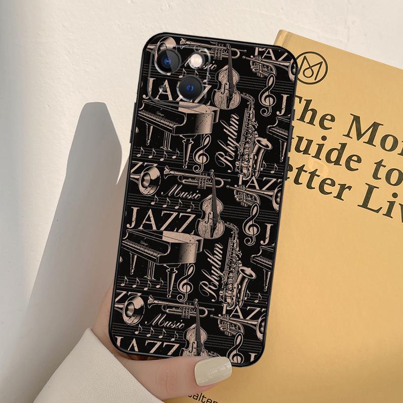 Musical Notes Violin Classical Phone Case For iPhone 17 16 15 14 11 12 13 Pro Max Mini XR 16e 15 16 Plus 17 Air Full Cover