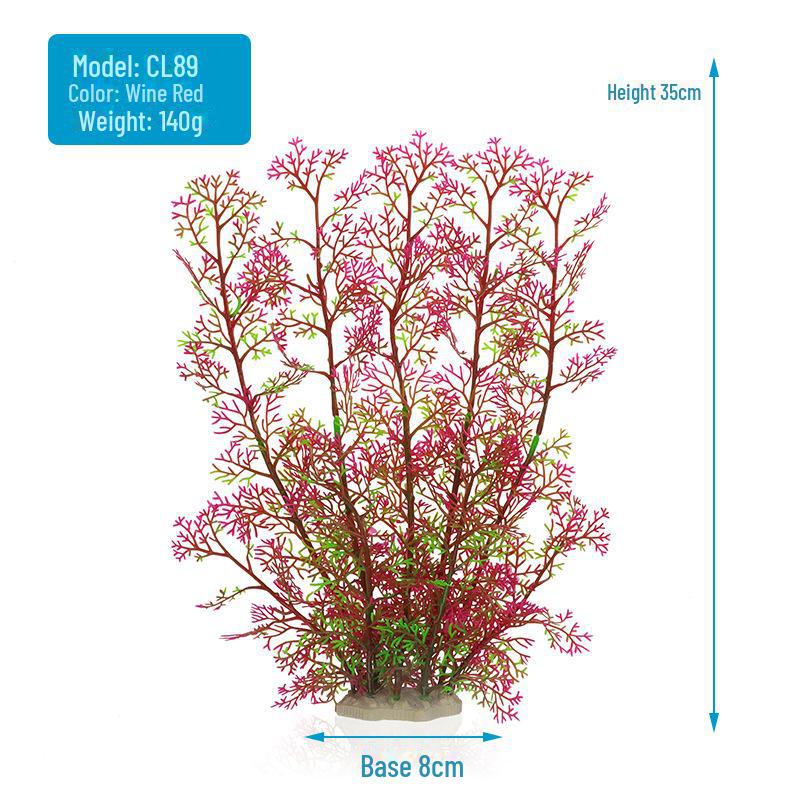 Aquarium Decor: Simulated Water Grass and Coral Tree CL89