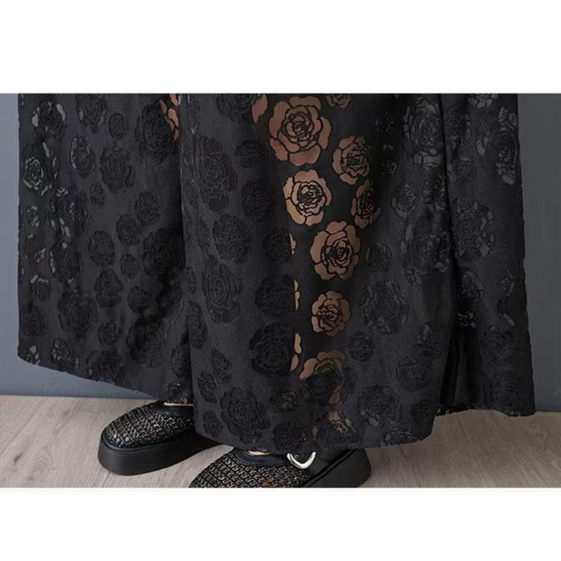 Xitao Netz Plissee Elastischer Bund Hose ZMY1232