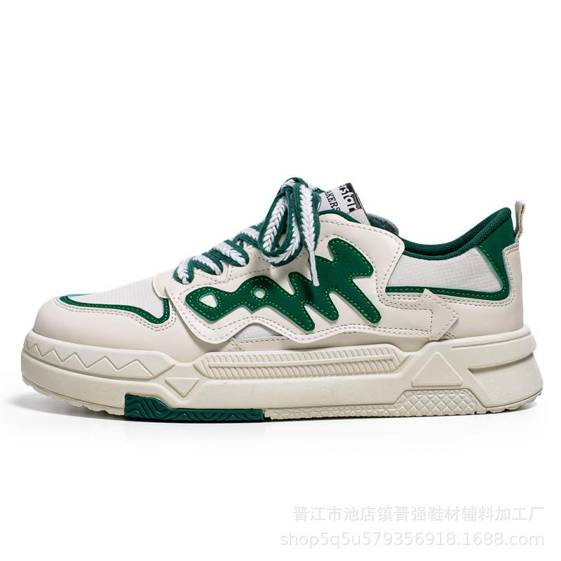 

Мужская обувь осенний тренд универсальная повседневная маленькая белая обувь новая мода толстая подошва амортизирующая спортивная трендовая обувь 39