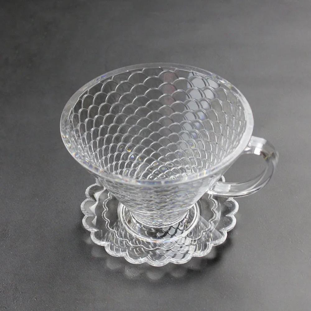 Portable Transparent Hand Brewed Coffee Filter Cup Cone Shaped Resin Coffee Dripper BPA Free Manual Coffee Funnel Picnic
