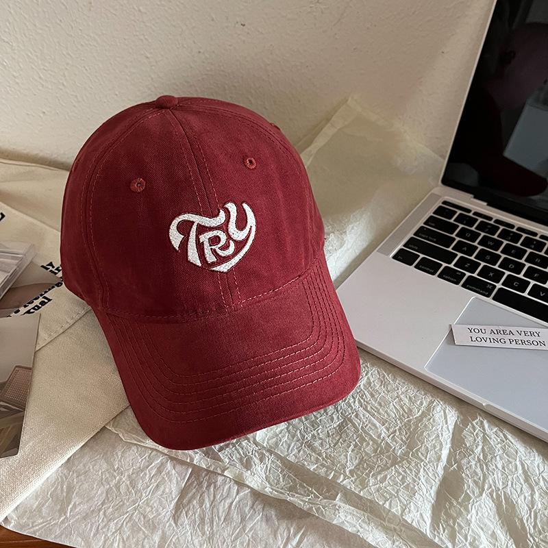 Japanese Spring and Summer Students' Letter Embroidered Baseball Cap Korean Version Men and Women Casual Shopping Couple Trendy Baseball Cap