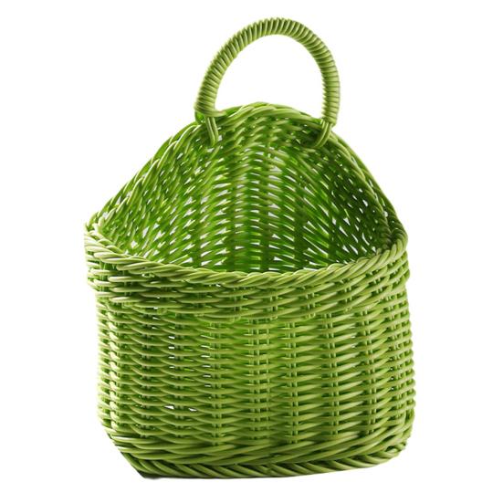 Úložný koš Prodyšný minimalistický design Plastový závěsný tkaný ratanový koš pro domácnost