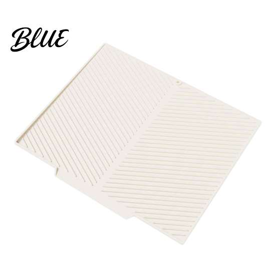 Large Dish Rack Heat Resistant Drying for Mat Tray Silicone Kitchen Counter Non-Slip Drain Easy to Clean Board Pad