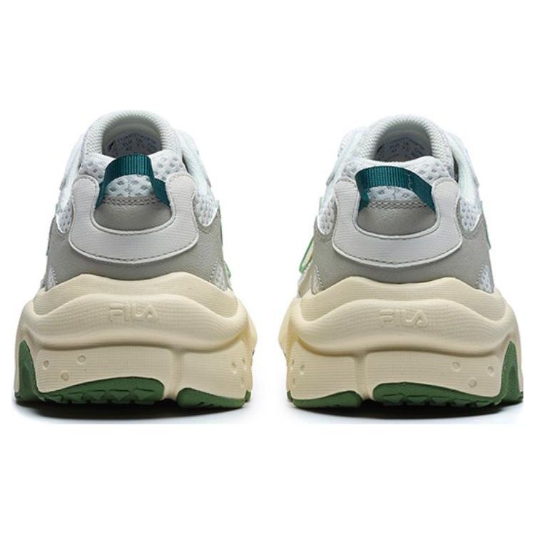 FILA Fusion Raccoon Fabric Synthetic Leather TPU Sports Comfort Low-Top Casual Shoes Men sneaker White Green T12M227303FSP