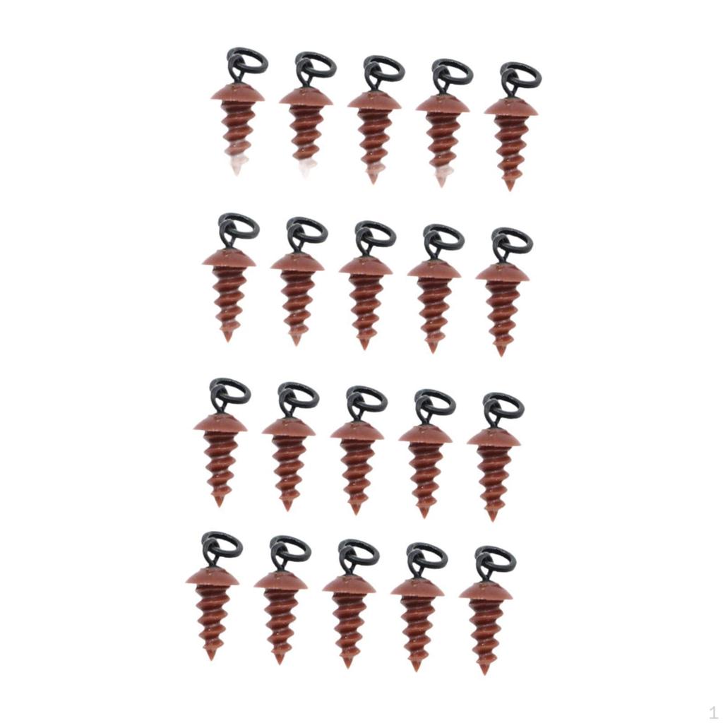 20 Fishing Lure Screws for Connecting Rig Rings And Hooks with 360° Swivels
