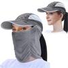Fishing Hat, Sun Hat with Face&Neck Flap, UPF 50+ Womens/Mens Sun Protection Cap for Camping Hiking