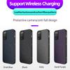 Luxury Black Carbon Fiber Wireless Charge Case For Samsung Galaxy Note 20 Ultra M14 M32 M33 M54 M56 Soft Magnetic Phone Cover