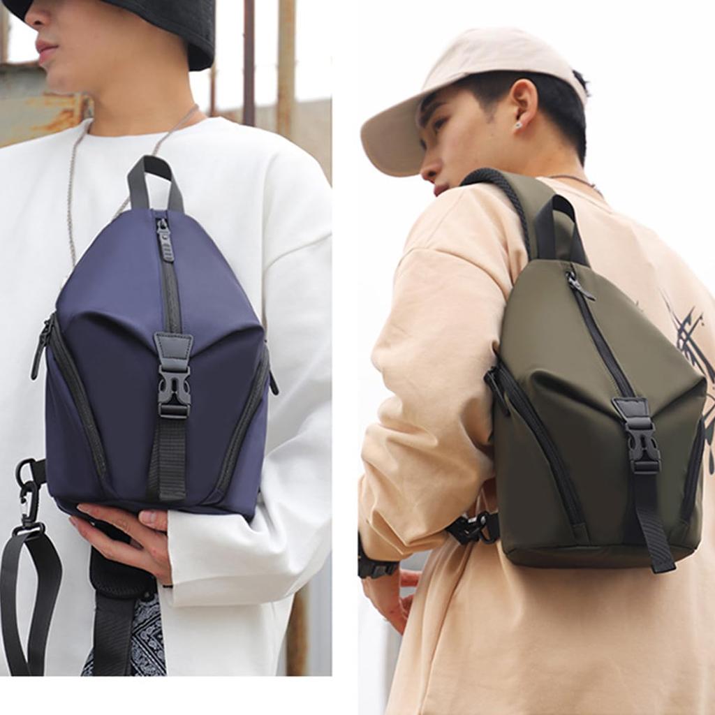 FRANK GERALD Large Capacity Crossbody Mesh Gray Men's One-Shoulder Bag, Lightweight, Water-Repellent, Ambidextrous, Multifunctional, Back, Casual,