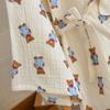 2023 Damen Krepp Double Gauze Kimono Nachthemd - Langärmlig, Locker sitzend Homewear Bademantel