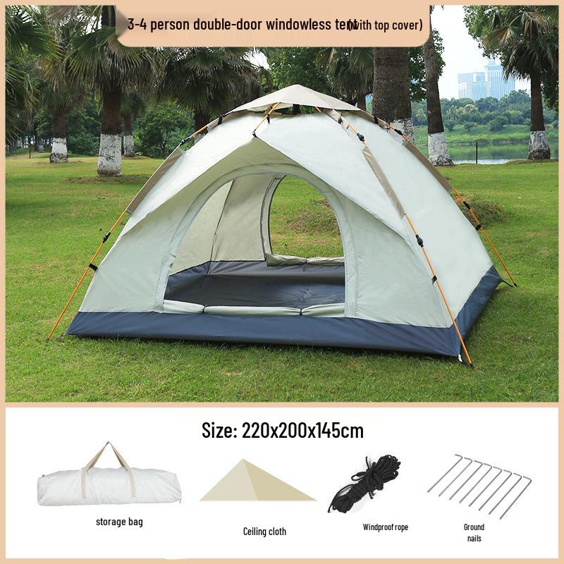 Portable Automatic Quick-Open Tent for Camping, Beach, and Park - Thickened and Rainproof