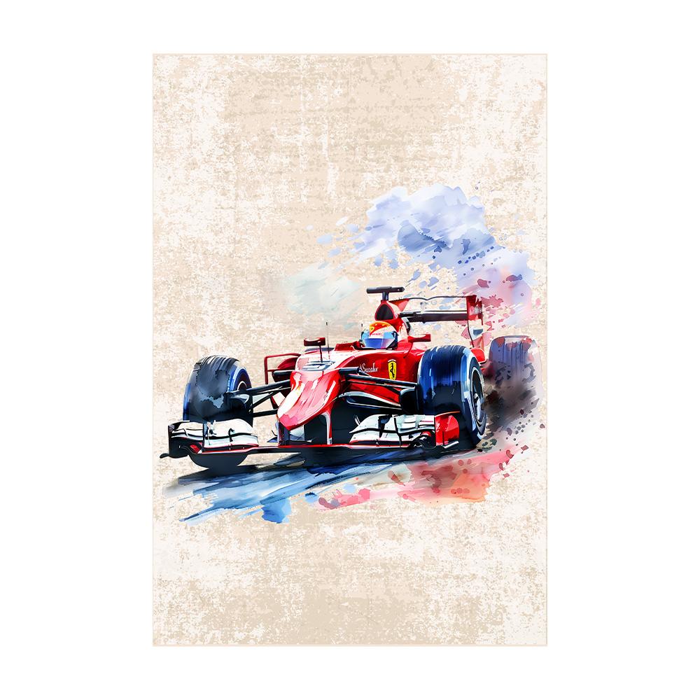 Retro F1 Racing Canvas Painting Poster Vintage Racing Car Wall Art Print for Home Decor