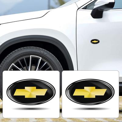 3D Car Aluminum Metal Logo Badge Body Fender Trunk Decoration Stickers For Camaro Malibu Cruze Spark Captiva Suburban