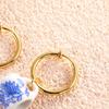 Chinese Style Hand Painted Ceramic Beads Earrings Pentagram Teapot Cup Shape Drop Earrings for Women Classic Designed Jewelry