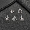 Stainless Steel Big Tree Leaf Pendant: Fresh, Fashionable DIY Jewelry Accessory