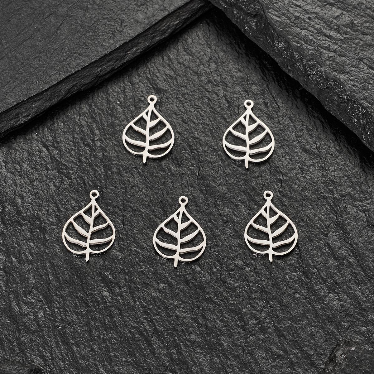 18K Gold Sunflower Pendant DIY Jewelry Accessories, Stainless Steel Pack of 5