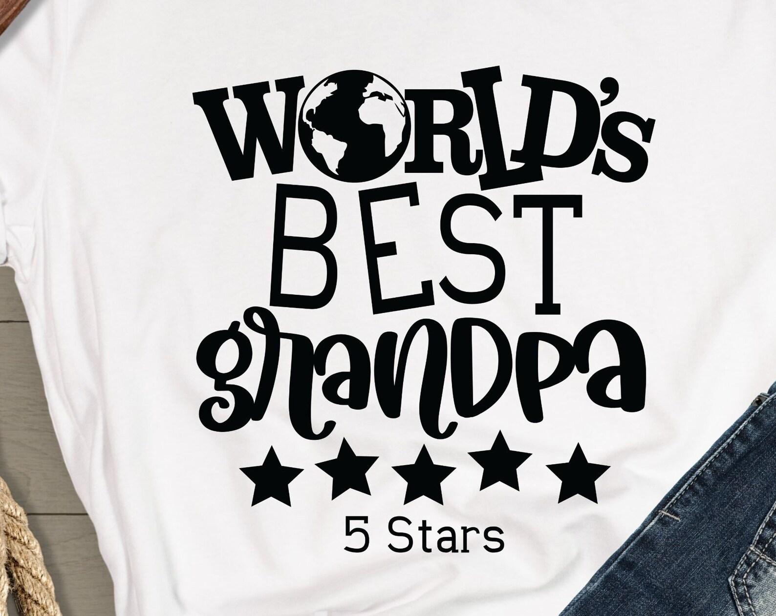 Worlds Best Grandpa, grandpa tshirt, grandpa shirt, gift for grandpa, grandfather tshirt M