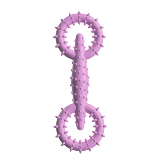 

Dog Chew Toy Spiny Texture for Teeth Cleaning TPR Soft Rubber Interactive Pet Toy Pull-Tab Puppy Teething Toy Relieves Boredom and Protects